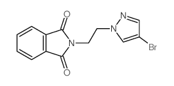 N-(2-(4-溴吡唑-1-基)乙基)邻苯二甲酰亚胺结构式