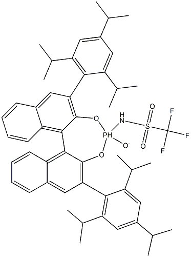 1,1,1-Trifluoro-N-[(11bR)-4-oxido-2,6-bis[2,4,6-trisisopropylphenyl]dinaphtho[2,1-d:1',2'-f][1,3,2]dioxaphosphepin-4-yl]methanesulfonamide Structure