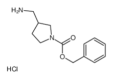 3-氨基甲基-吡咯烷-1-羧酸苄酯盐酸盐结构式