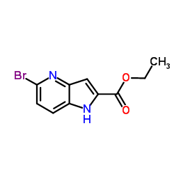 5-溴-1H-吡咯并[3,2-b]吡啶-2-甲酸乙酯结构式