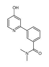 N,N-dimethyl-3-(4-oxo-1H-pyridin-2-yl)benzamide结构式
