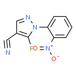 5-Fluoro-1-(2-nitrophenyl)-1H-pyrazole-4-carbonitrile结构式