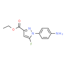 ETHYL1-(4-AMINOPHENYL)-5-FLUORO-1H-PYRAZOLE-3-CARBOXYLATE结构式