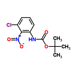 (3-氯-2-硝基苯基)氨基甲酸叔丁酯结构式