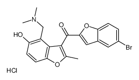 (5-bromo-1-benzofuran-2-yl)-[4-[(dimethylamino)methyl]-5-hydroxy-2-methyl-1-benzofuran-3-yl]methanone,hydrochloride Structure