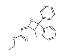 (E)-ethyl 2-(3-methyl-4,4-diphenyloxetan-2-ylidene)acetate结构式