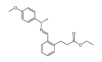 (S,E)-ethyl 3-(2-((1-(4-methoxyphenyl)ethylimino)methyl)phenyl)propanoate结构式