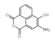 3-氨基-4-羟基-1,8-萘二甲酸酐结构式
