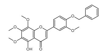 4'-benzyloxy-5-hydroxy-3',6,7,8-tetramethoxyflavone Structure