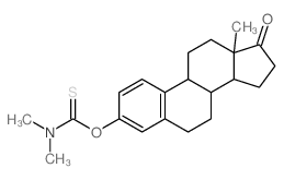 N,N-dimethyl-1-[(13-methyl-17-oxo-7,8,9,11,12,14,15,16-octahydro-6H-cyclopenta[a]phenanthren-3-yl)oxy]methanethioamide结构式