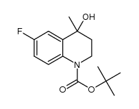 tert-butyl 6-fluoro-4-hydroxy-4-methyl-3,4-dihydroquinoline-1(2H)-carboxylate结构式