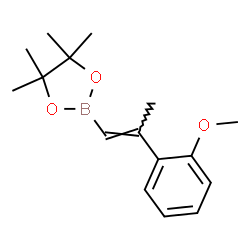 2-(2-(2-甲氧基苯基)丙-1-烯-1-基)-4,4,5,5-四甲基-1,3,2-二氧杂硼烷结构式