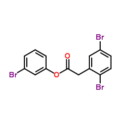 3-Bromophenyl (2,5-dibromophenyl)acetate Structure