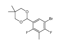 2-(5-bromo-2,4-difluoro-3-methylphenyl)-5,5-dimethyl-1,3-dioxane Structure