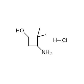 3-氨基-2,2-二甲基环丁-1-醇盐酸盐结构式