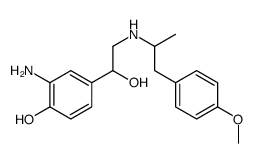 2-氨基-4-[1-羟基-2-[1-(4-甲氧苯基)丙烷-2-基氨基]乙基]苯酚结构式