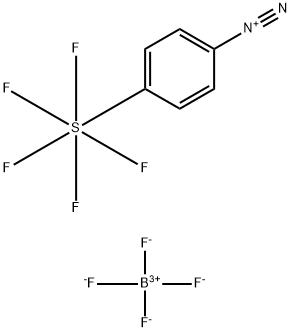 4-(五氟硫烷基)苯基重氮鎓四氟硼酸盐结构式