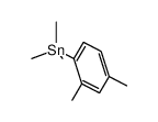 (2,4-dimethylphenyl)trimethylstannane结构式