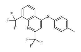 4-(4-methylphenyl)sulfanyl-2,8-bis(trifluoromethyl)quinoline Structure