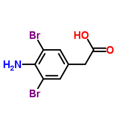 (4-Amino-3,5-dibromo-phenyl)-acetic acid结构式
