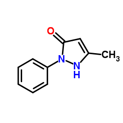 5-甲基-2-苯基-1,2-二氢吡唑-3-酮结构式