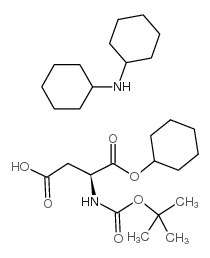 Boc-L-天冬氨酸α-环己基酯二环己基铵盐结构式