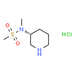 N-甲基-N-[(3R)-哌啶-3-基]甲磺酰胺盐酸盐结构式