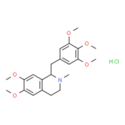 6,7-二甲氧基-2-甲基-1-(3,4,5-三甲氧基苄基)-1,2,3,4-四氢异喹啉盐酸盐结构式
