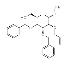 甲基2-O-烯丙基-3,4-二-O-苄基-α-D-甘露吡喃糖苷结构式