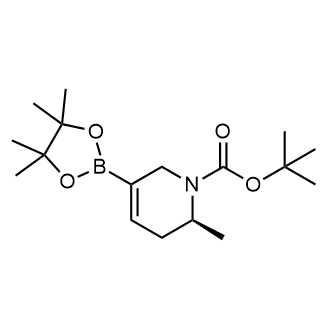 (S)-2-甲基-5-(4,4,5,5-四甲基-1,3,2-二噁硼烷-2-基)-3,6-二氢吡啶-1(2H)-羧酸叔丁酯结构式