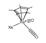 (η -5-C5(CH3)5)Re(CO)2Xe结构式