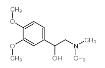 1-(3,4-二甲氧基苯基)-2-二甲基氨基乙醇结构式