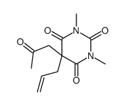 1,3-dimethyl-5-(2-oxopropyl)-5-prop-2-enyl-1,3-diazinane-2,4,6-trione Structure