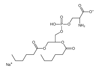 1,2-二己酰基-sn-甘油-3-磷酸-L-丝氨酸(钠盐)结构式