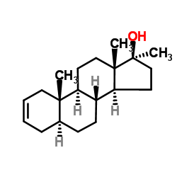 (5α,17β)-17-Methylandrost-2-en-17-ol Structure