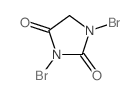 2,4-Imidazolidinedione,1,3-dibromo- Structure