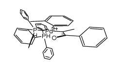 Pd(1,2-bis(diphenylphosphino)benzene)(C6H4-2-CH3)(CHCH3C(O)C6H5) Structure