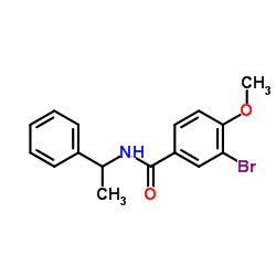 3-Bromo-4-methoxy-N-(1-phenylethyl)benzamide Structure