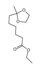 2-Methyl-1,3-dioxolane-2-hexanoic acid ethyl ester结构式