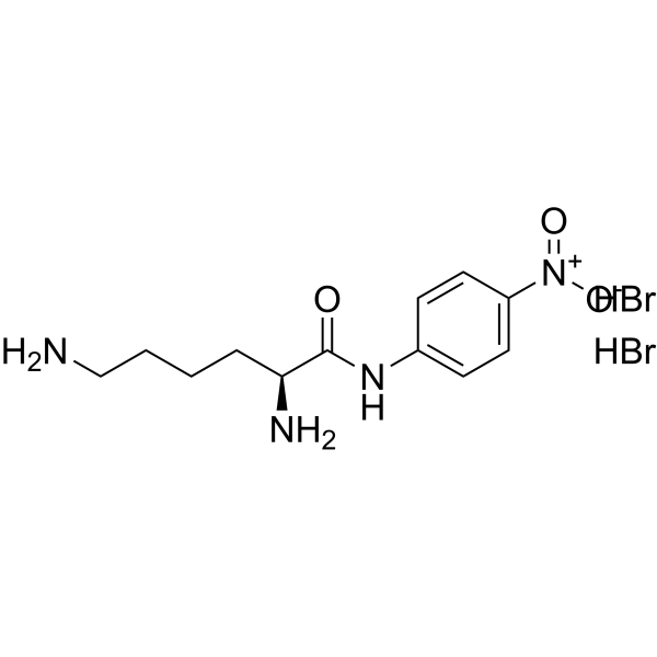 (2S)-2,6-二氨基-N-(4-硝基苯基)己酰胺二氢溴酸盐结构式