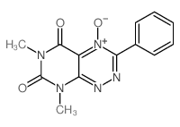 Pyrimido(5,4-e)-1,2,4-triazine-5,7(6H,8H)-dione, 6,8-dimethyl-3-phenyl-, 4-oxide结构式