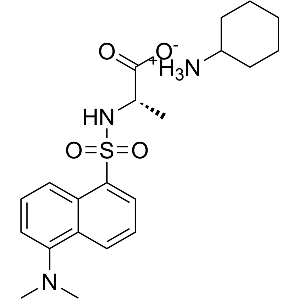 丹磺酰基-L-丙氨酸环己胺盐结构式