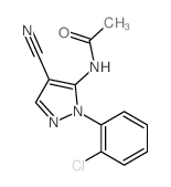 N-[2-(2-chlorophenyl)-4-cyano-pyrazol-3-yl]acetamide结构式