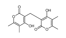 3,3'-Methylenebis[4-hydroxy-5,6-dimethyl-2H-pyran-2-one]结构式