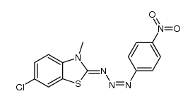 6-chloro-3-methyl-2-((Z)-(4-nitrophenyl)triaz-2-en-1-ylidene)-2,3-dihydrobenzo[d]thiazole Structure