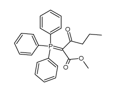 3-Oxo-2-(triphenylphosphoranyliden)hexansaeure-methylester Structure