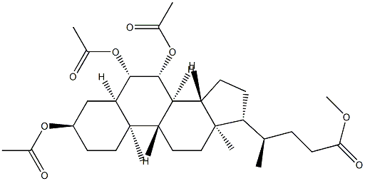 3α,6β,7β-Tris(acetyloxy)-5β-cholan-24-oic acid methyl ester picture