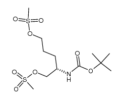 (S)-2-(tert-butoxycarbonylamino)pentane-1,5-diyl dimethanesulfonate结构式