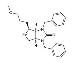 (3aS)-1,3-dibenzyl-4t-(3-methoxy-propyl)-(3ar,6ac)-tetrahydro-selenolo[3,4-d]imidazol-2-one Structure