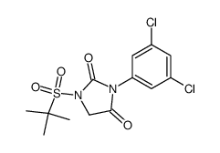 3-(3,5-dichloro-phenyl)-1-(1,1-dimethyl-ethane-1-sulfonyl)-imidazolidine-2,4-dione Structure